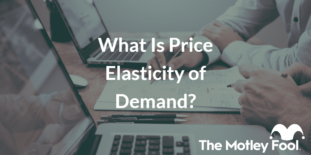 People working on laptops with the text “What Is Price Elasticity of Demand?” and The Motley Fool jester cap logo