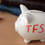 Piggy bank with word TFSA for tax-free savings accounts.