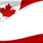 Canada day banner background design of flag