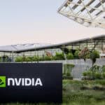 nvidia headquarters outside with black nvidia sign with nvidia logo (1)