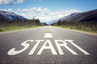 Start line on the highway