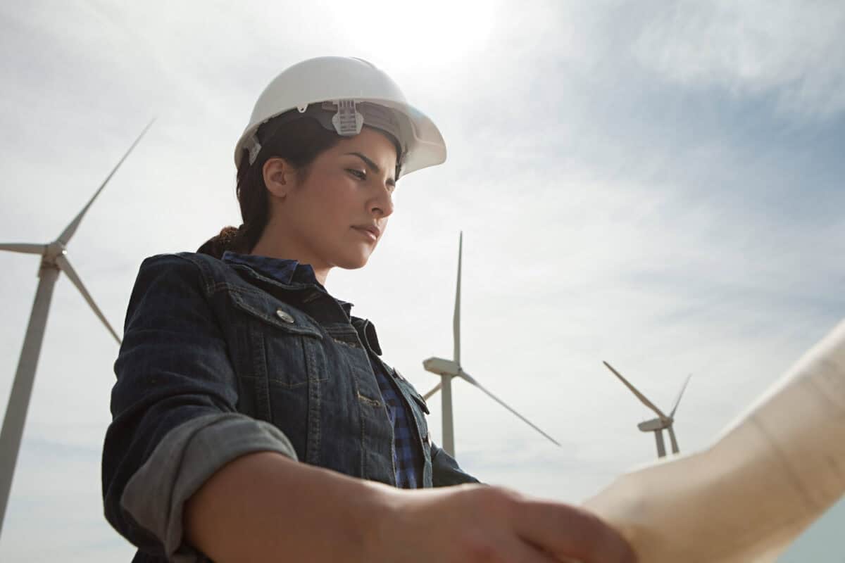 engineer at wind farm