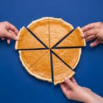 Sliced pumpkin pie